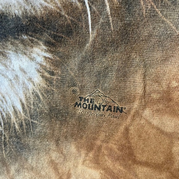 The Mountain African Lion Safari XL Graphic T Shirt Brown Tie Dye Menswear - Picture 4 of 7